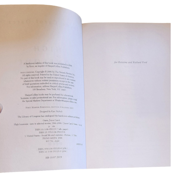 3/$12 Joyce Carol Oates High Lonesome Paperback Book - Picture 5 of 8